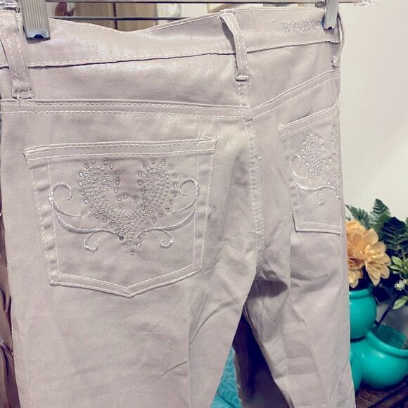 🌷 Ego Jeans 🌷 Silver Shiny Sparkle Look Pants - Picture 7 of 8
